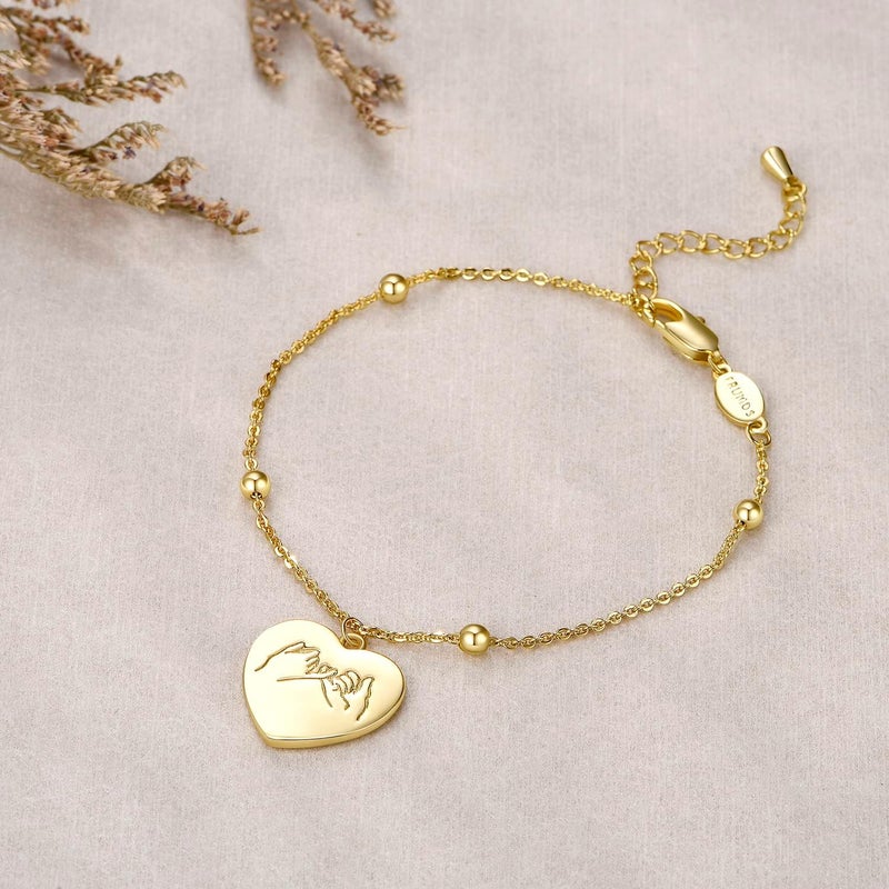 FRUMOS Dainty Layering Bracelets for Women 18 k Gold Plated Fashion Adjustable Chunky Cuban Paperclip Link Chain Bracelets Jewelry for Women Gift - Image 3